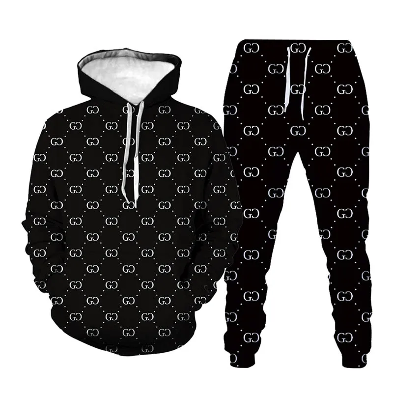 

Men Branded Suits 3D Hooded Sweater Suits Fashion Street Jogging Sports Suits Casual Sports Men Tracksuit Printed Pullovers