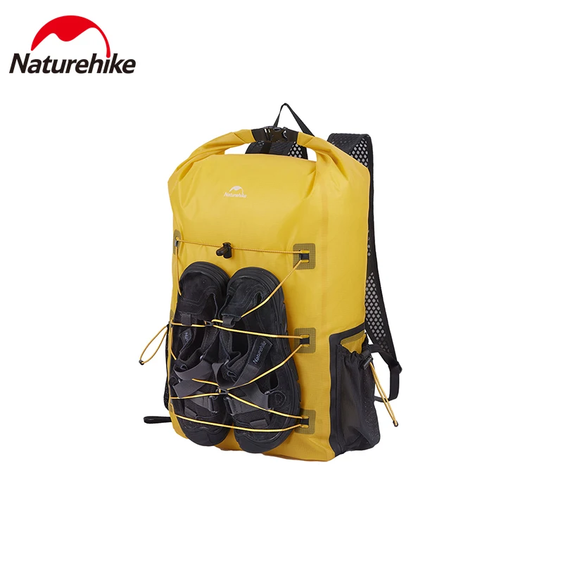 Naturehike TPU 25L Outdoor Waterproof Dry Bag IPX6 Ultralight Double Shoulder Waterproof Swimming Bag Hiking Travel Backpack