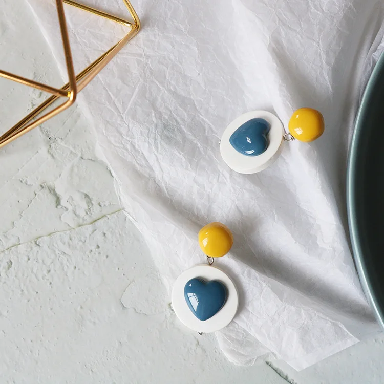 Летние деревянные серьги для отпуска в японском и корейском стиле | Украшения