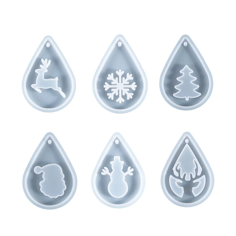 

652F Christmas Listed Epoxy Resin Mold Elk Snowman Santa Claus Listed Silicone Mould