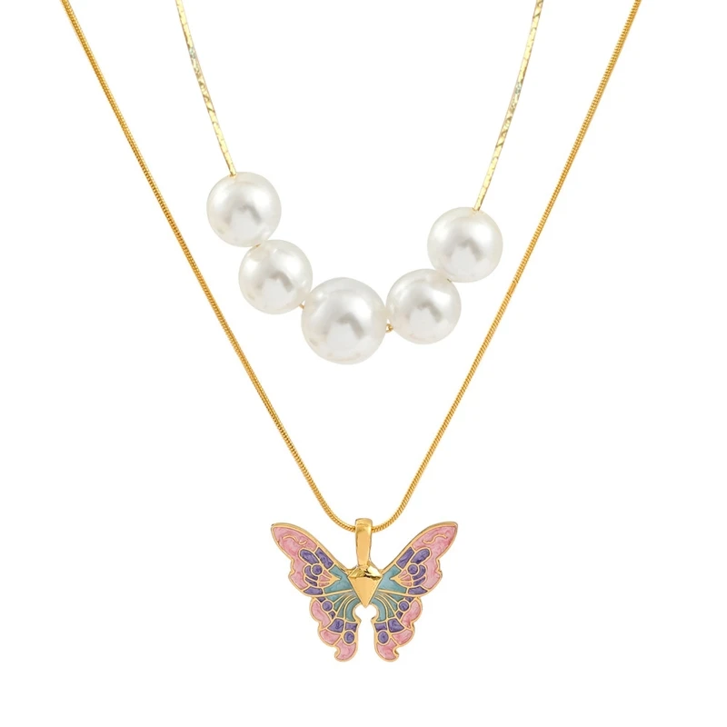 

Novelty Presents for Girls Personalized for butterfly Necklace Sweater Clavicle