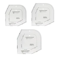 diy hand sewing cutting cloth template tailor bowl holder template ruler acrylic bowl set production cutting ruler