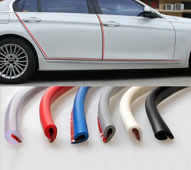 

2023 1/5M Car Door Edge Rubber Protection Strips Side Doors Moldings Side Anti-wear Protection Car Door From Scratches DIY stor