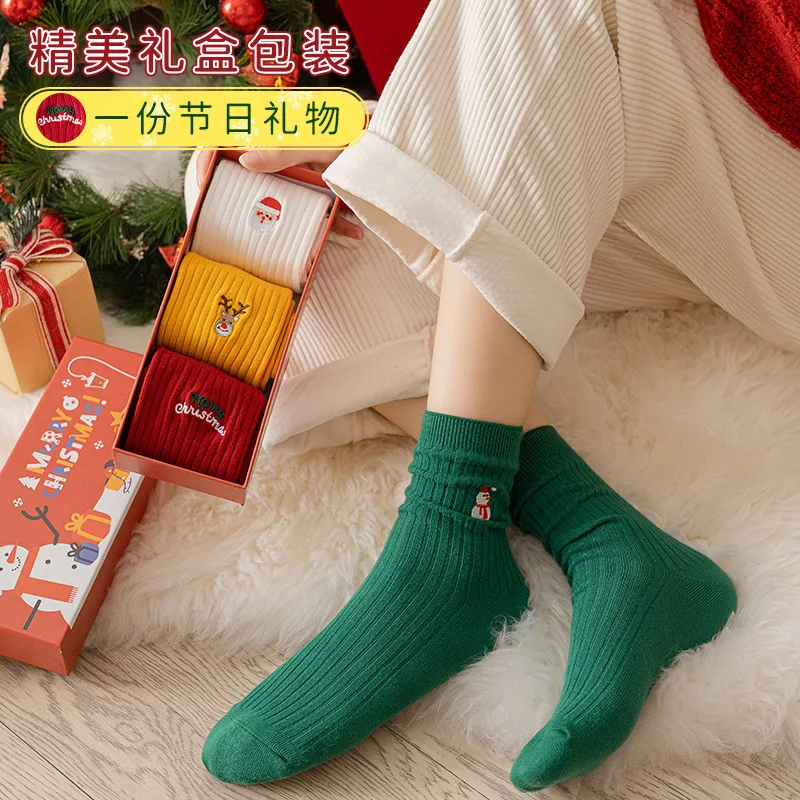 Хлопковые рождественские носки, Рождественское украшение для дома, Рождественское украшение, рождественские подарки, рождественские носки 2022, декоративные носки, новый год 2023