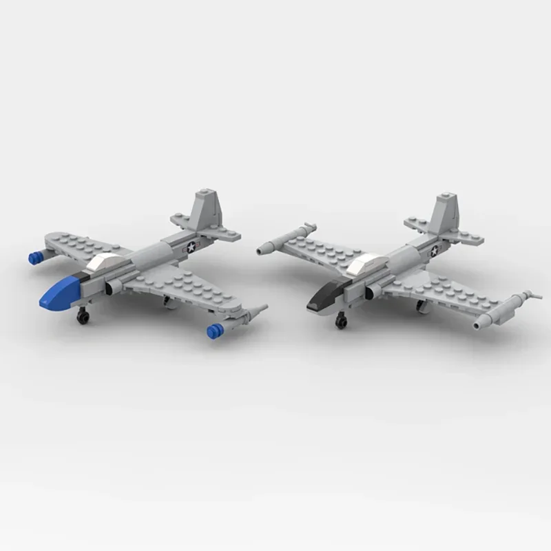 Строительные блоки Moc в стиле милитари масштаб 1:72 P-80 и T-33 модель стрельбы со