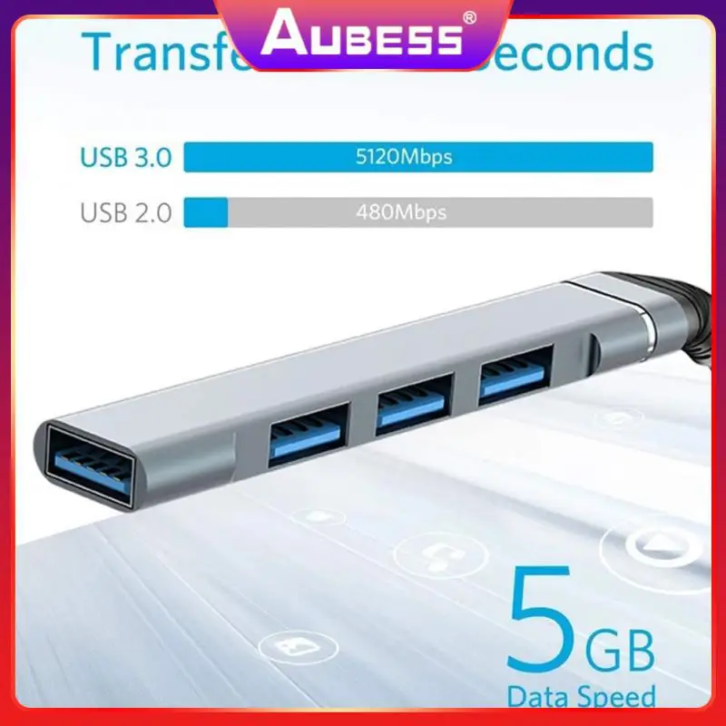 

Small Ethernet Adapter Usb 3.0 Type-c Hub Portable 4 Port Multi Splitter Adapter Usb3.0 Laptop Converter Usb3.0 Expansion Hub