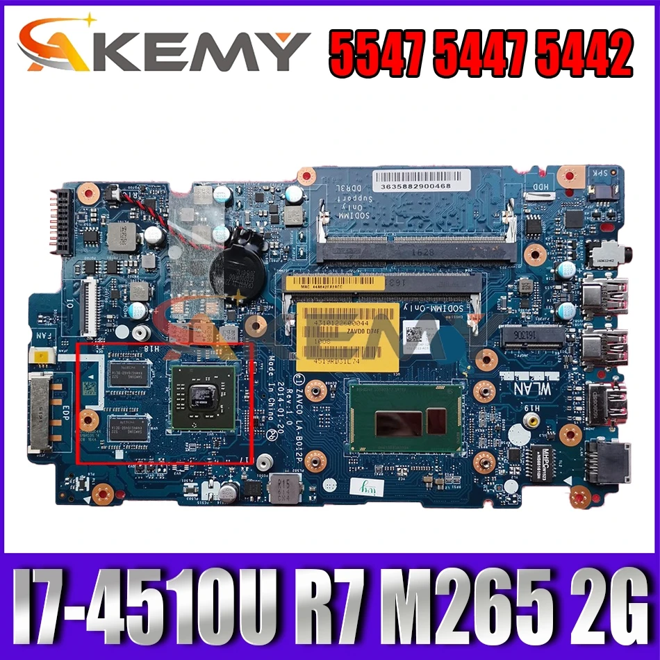 

Совершенно новая планшетофон для ноутбука Dell Inspiron 5547 5447 5442, материнская плата для ноутбука R7 M265 2G LA-B012P 5MD4V, материнская плата
