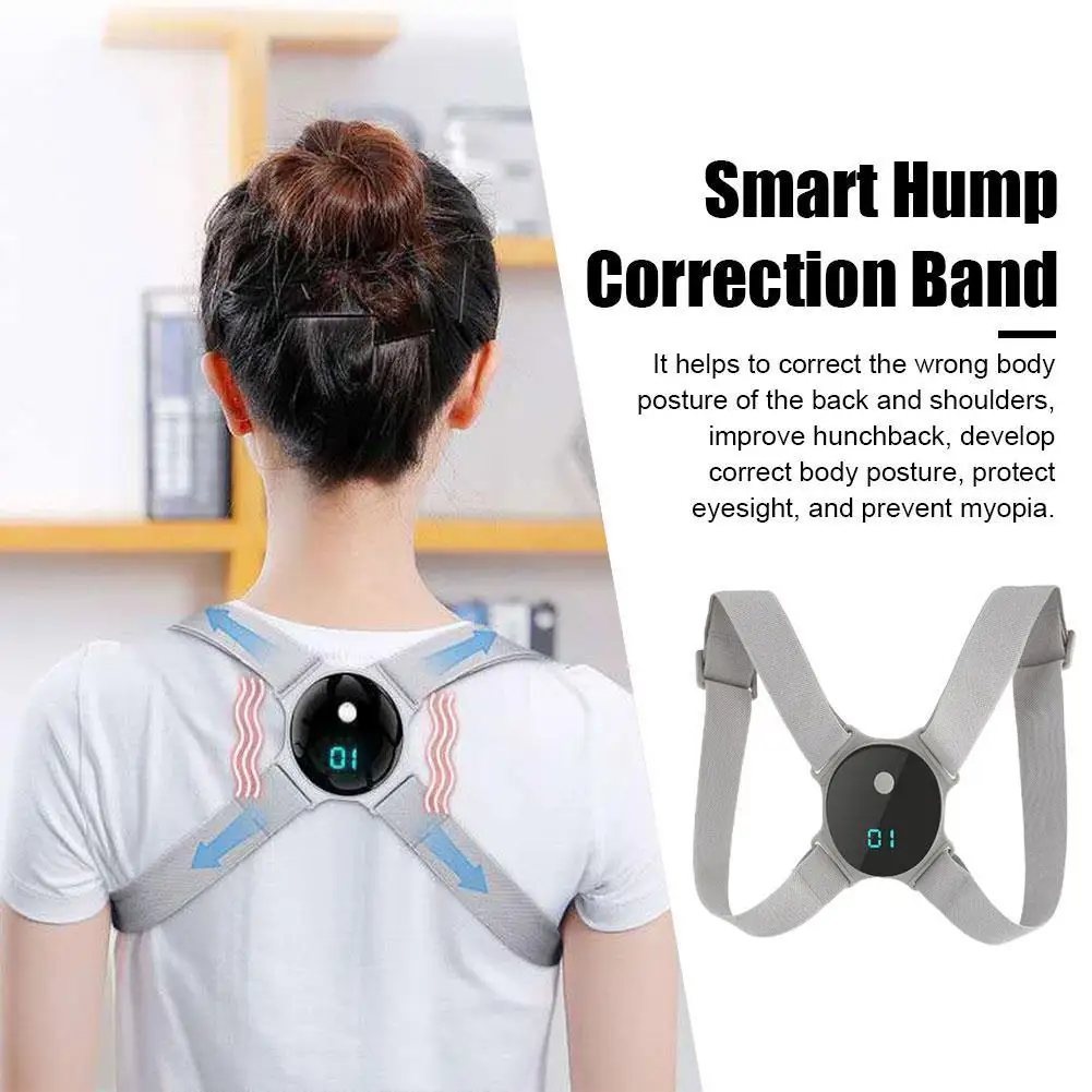 

Smart Correction Belt Adjustable Sensor Orthosis Invisible For Adult Child Sitting Posture Hunchback Back Posture Corrector