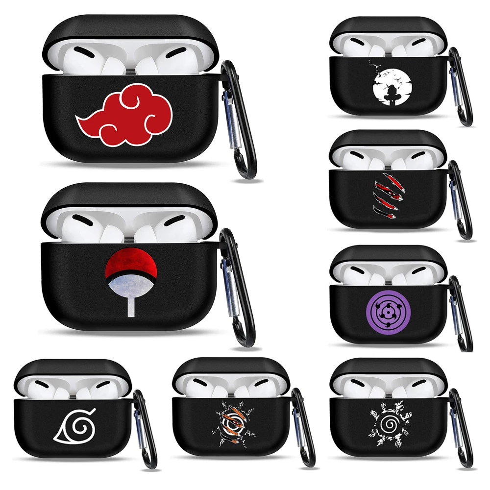 Чехол для наушников Apple Airpods 1 2 3 Pro с аниме Наруто Мягкий защитный чехол Akatsuki Itachi