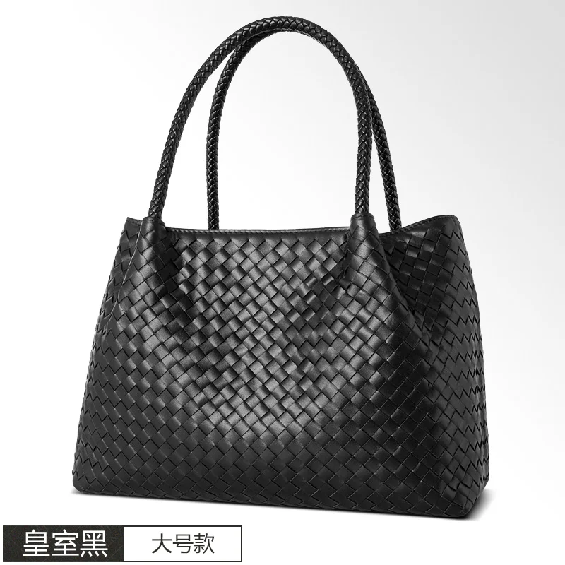 WeaveBV women's shoulder bag luxury handbag 100% top layer cowhide woven bag large capacity high quality 2022 NEW images - 6