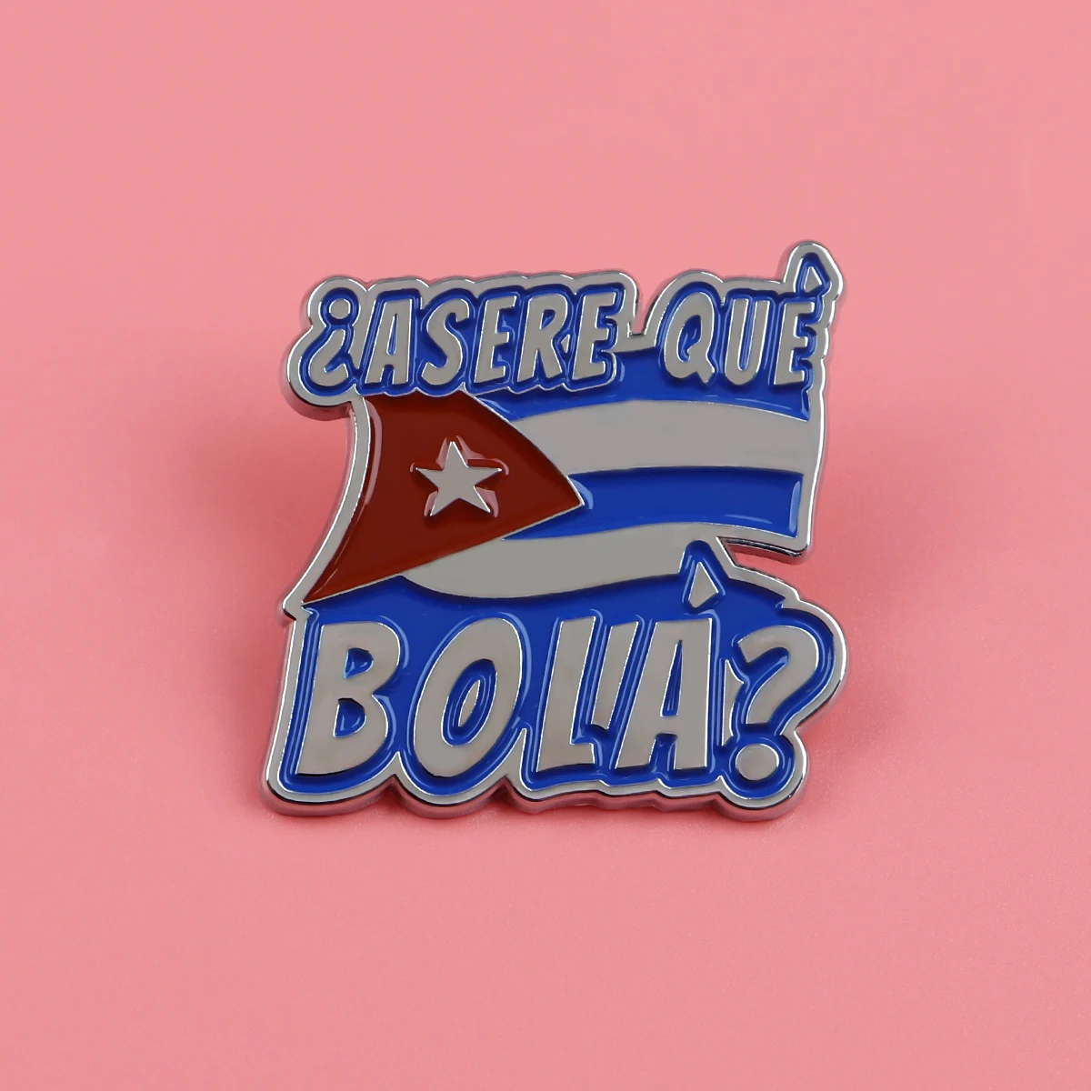 Металлическая эмалированная булавка с кубинским государственным флагом для