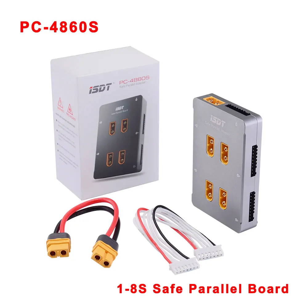 

ISDT PC-4860S 1-8S безопасная параллельная плата XT60 CNC параллельная зарядная плата для батареи Lipo Gaoneng Tattu ISDT 4860S