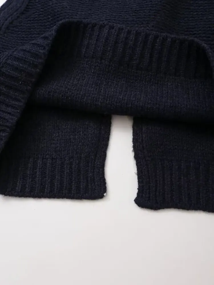 Женский трикотажный кардиган с бантом без рукавов круглым вырезом