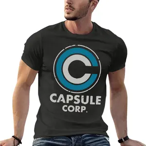 Makaya Capsule Corp Oversized Tshirt For Mens Clothes 100% Cotton Streetwear Plus Size Top Tee in USA (United States)