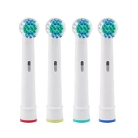 4pcs black standard replacement toothbrush heads with caps for d01b electric toothbrush