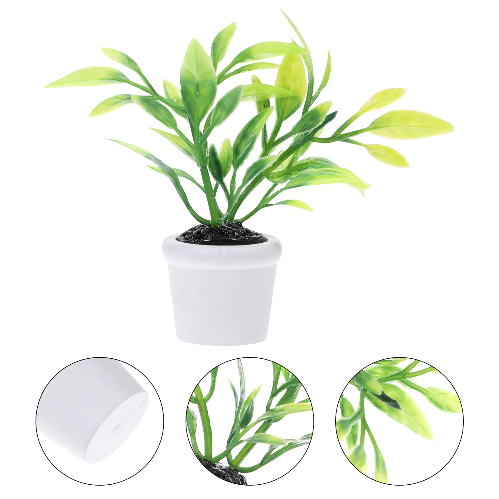 

Mini Supplies Artificial Potted House Pot Flower Pots Planter Indoor 12 Trees Architecture Ornament Miniature