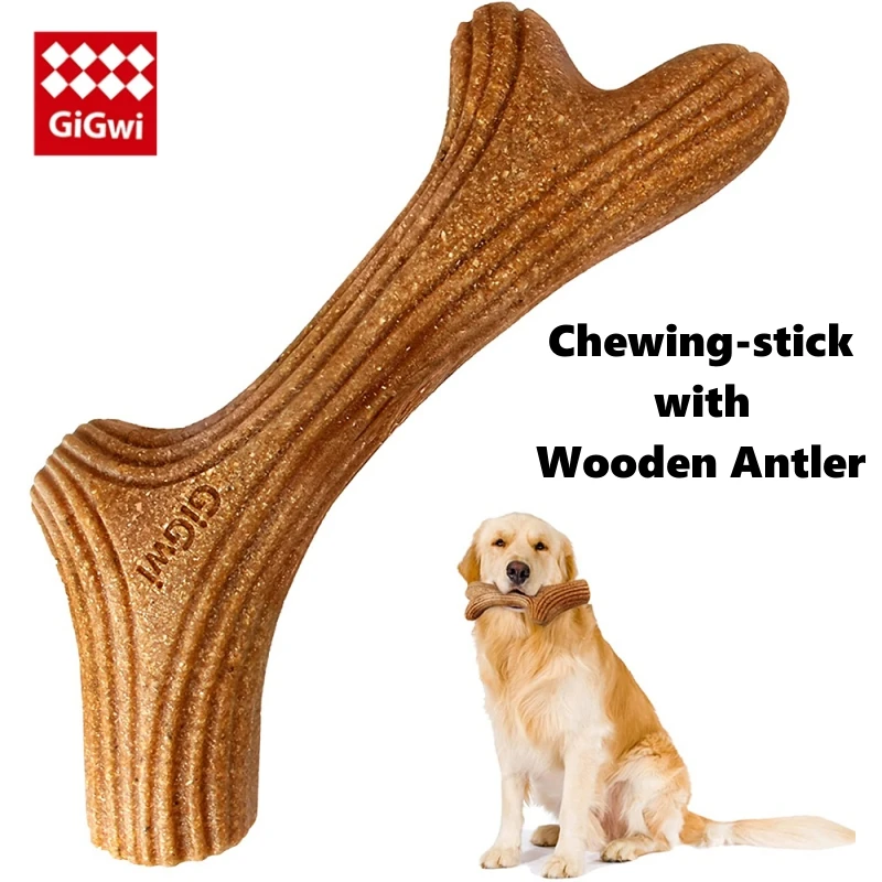 

GiGwi Dog Chew Toy Real Wood Powder PP Dog Interactive Toy Tree Branch Dog Dental Chews Stick Pet Chewing Toys Bone Dogs Gift