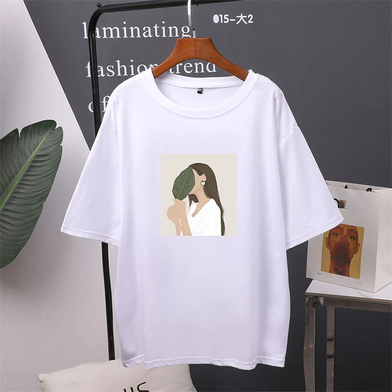 

TWINFLAMES Harajuku Elegant Women Oversized Soft 100% Cotton Tees 2022 Summer Printed Short Sleeve T-shirt Female Jumper Tops