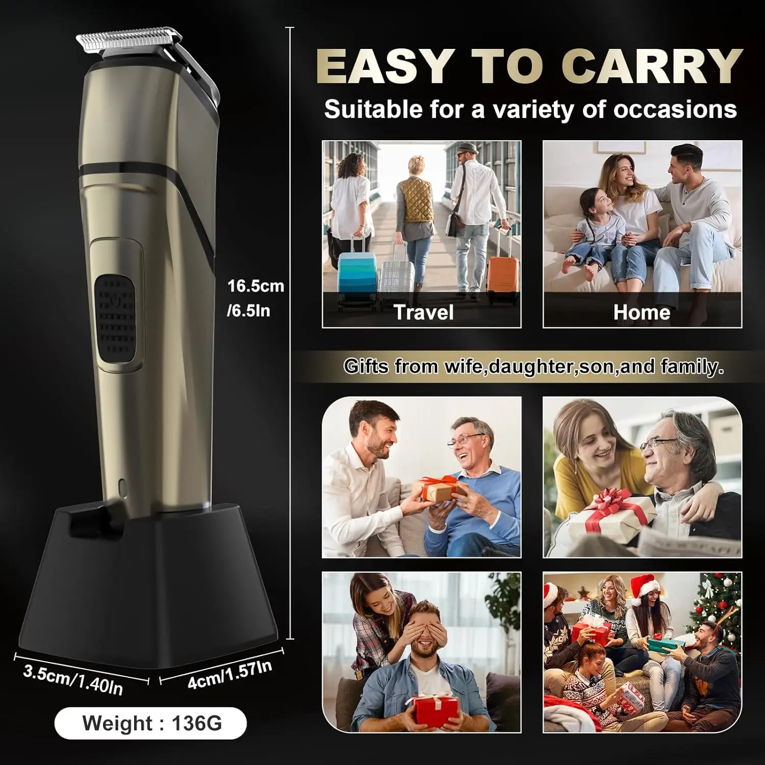 Мужской триммер для волос на теле Электрический ушной беспроводной набор