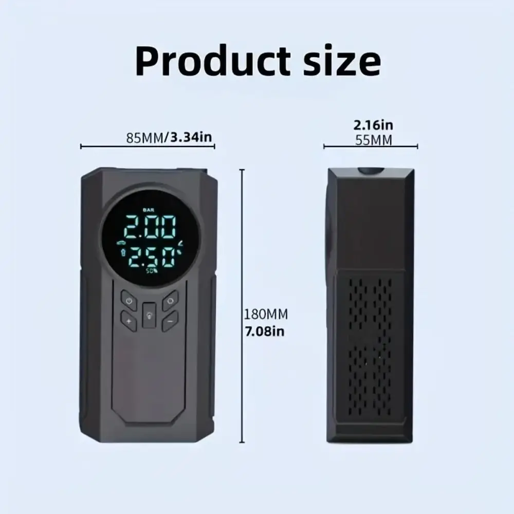 Мощный насос для накачивания автомобильных шин беспроводной быстрый