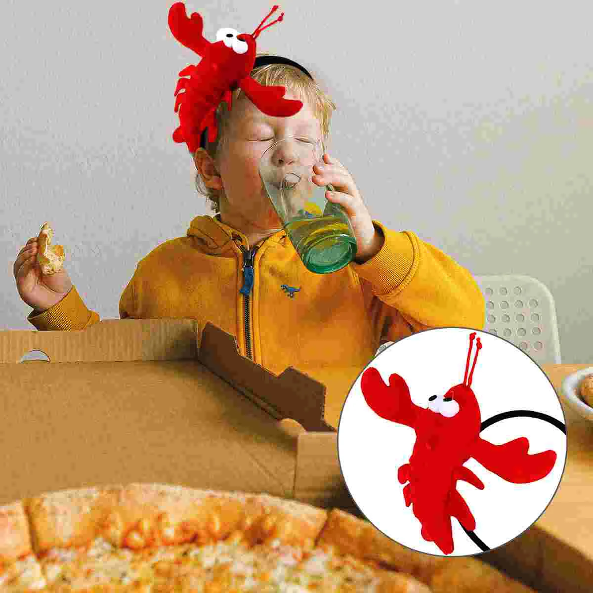 Пряжка в виде головы лобстера и краба повязка для волос из полезного материала