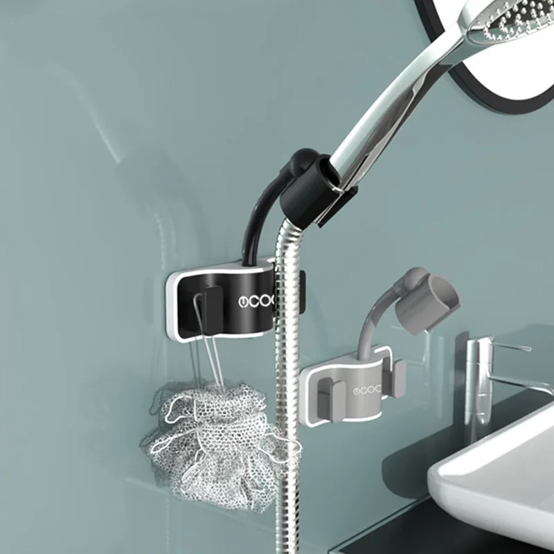 

Drill Free Shower Head Holder Free Your Hand Adjustable Shower Bracket Rack Hanger for Bath Ball Bathroom Storage Accessories