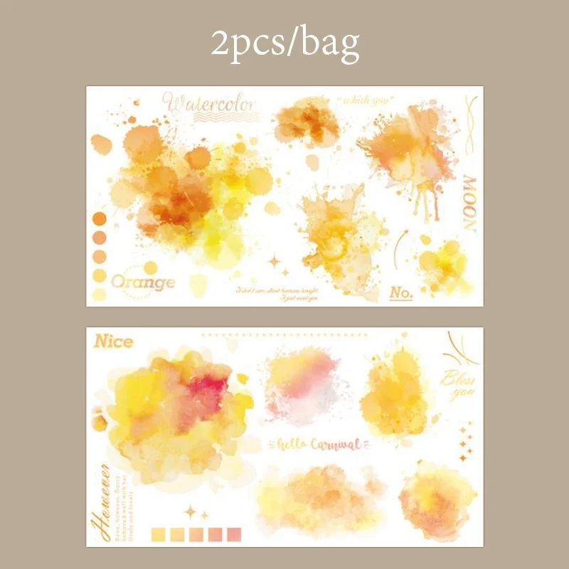 

Бумага Mr. Paper, 6 стилей, Переводные акварельные наклейки большого размера, Стильные наклейки для смешивания акварели, основание для скрапбукинга и коллажа