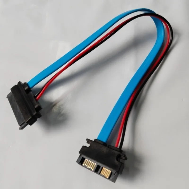 

SATA кабель 22Pin 7+15 женский на 13Pin 7+6 мужской 30 см