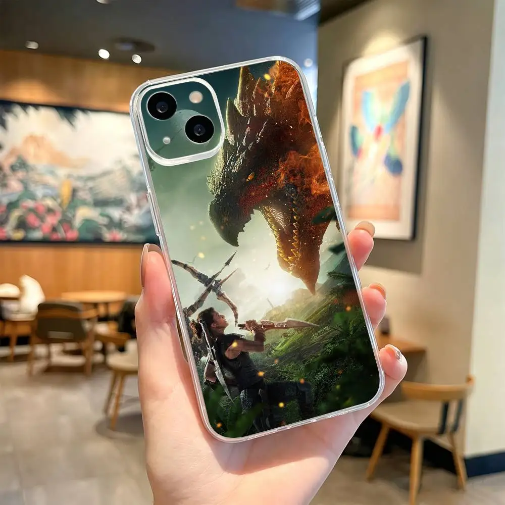 Фото Прозрачный противоударный чехол Cool Game M-Monster H-Hunter Wilds для iPhone 17 16 15 14 13 12 11 Mini Pro Max Plus №4