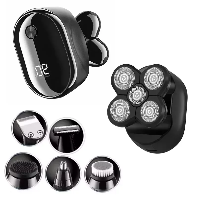 

В комплекте для ухода за волосами, бритва, триммер для волос, машинка для бритья бороды для мужчин, машинка для бритья с цифровым ЖК-дисплеем,...