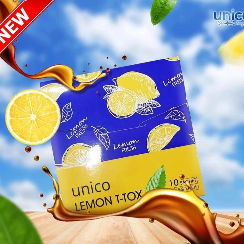 Фото UNICO LEMON TTOX (10 ПАКЕТОВ) Лимонный порошок для приготовления напитков с горячей водой №2