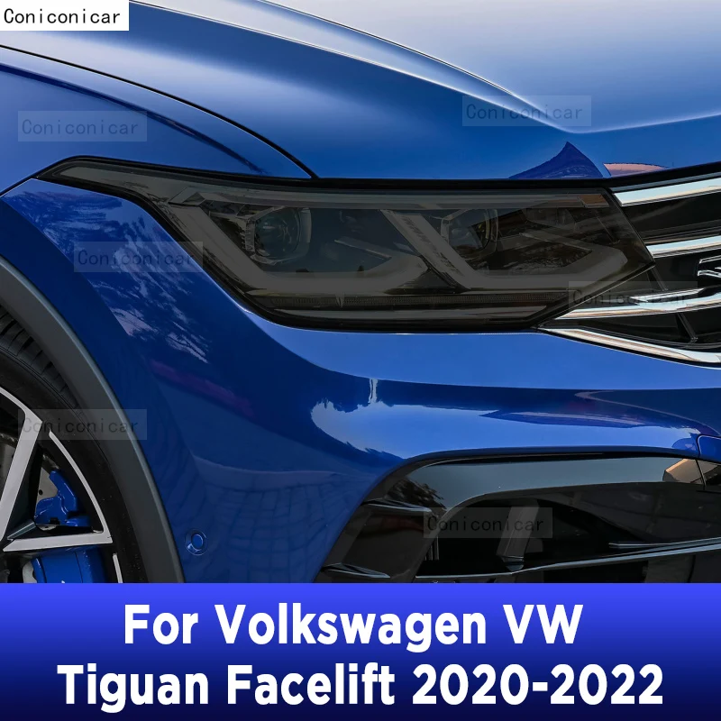 

2 шт., наклейки для автомобильных фар Volkswagen VW Tiguan Facelift 2020-2022