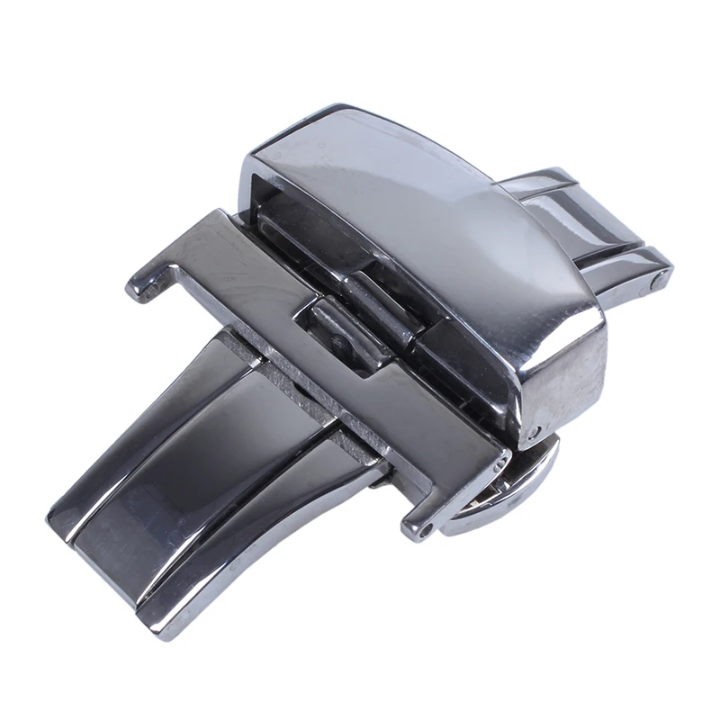 

Deployment Butterfly Clasp WATCH Buckle Stainless Steel Leather Strap Band