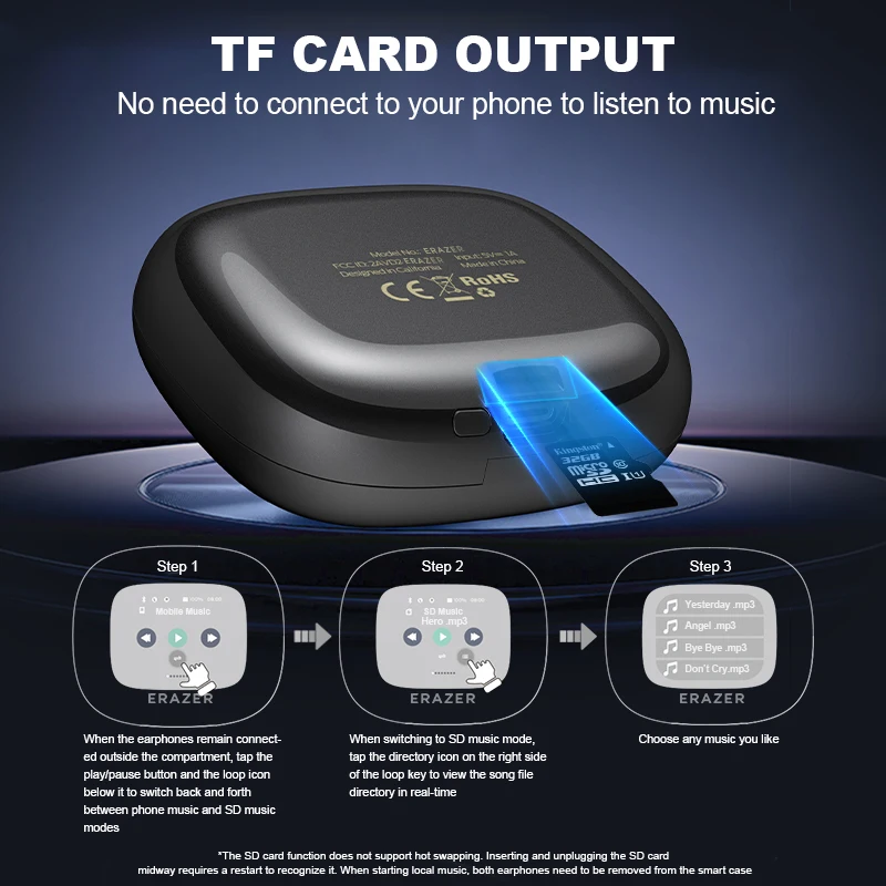Фото Наушники Lenovo Erazer XP2 Bluetooth 5,4 OWS Спортивные беспроводные наушники Lenovo Наушники Цветной экран Сенсорная поддержка TF-карты №2