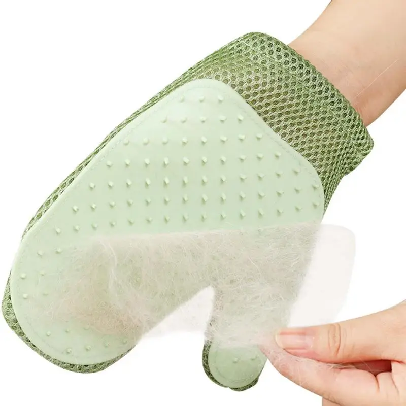 

Deshedding Glove Brush Adjustable Wrist Strap Dog Grooming Glove Brush For Shedding Cat & Dog Hair Remover Glove For Deshedding