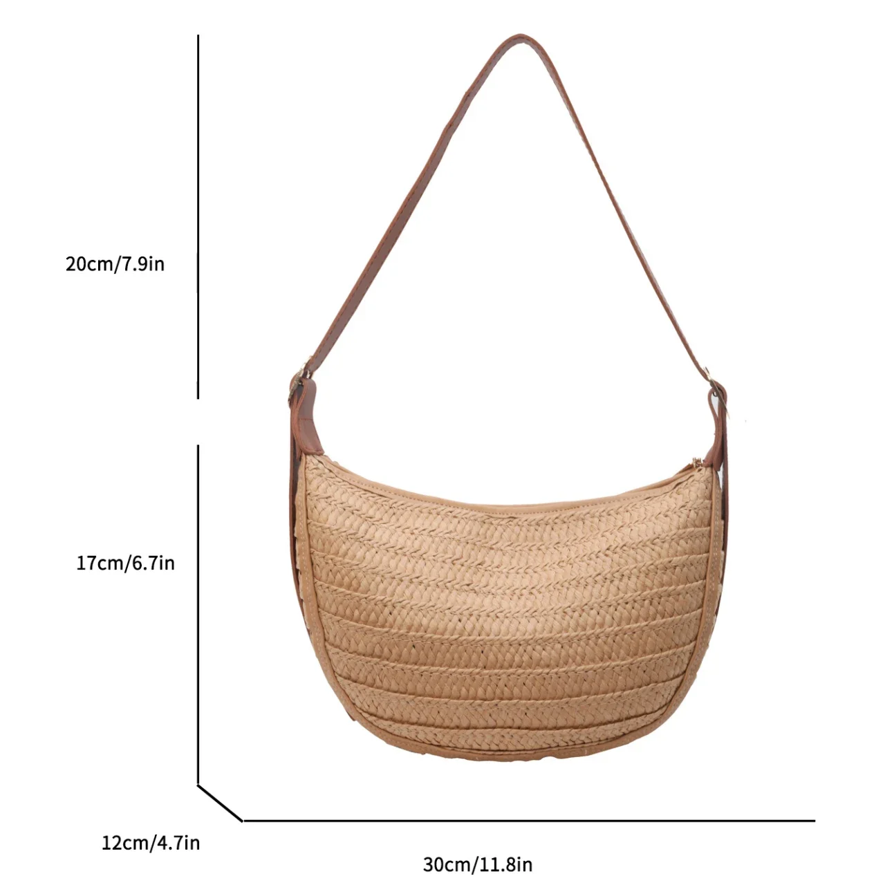 Сумка кросс-боди Женская соломенная саквояж большой вместимости дизайнерский