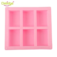 1pc 6 cavity rectangle silicone cake mold chocolate cookies dessert making mould handmade cake decorating tool