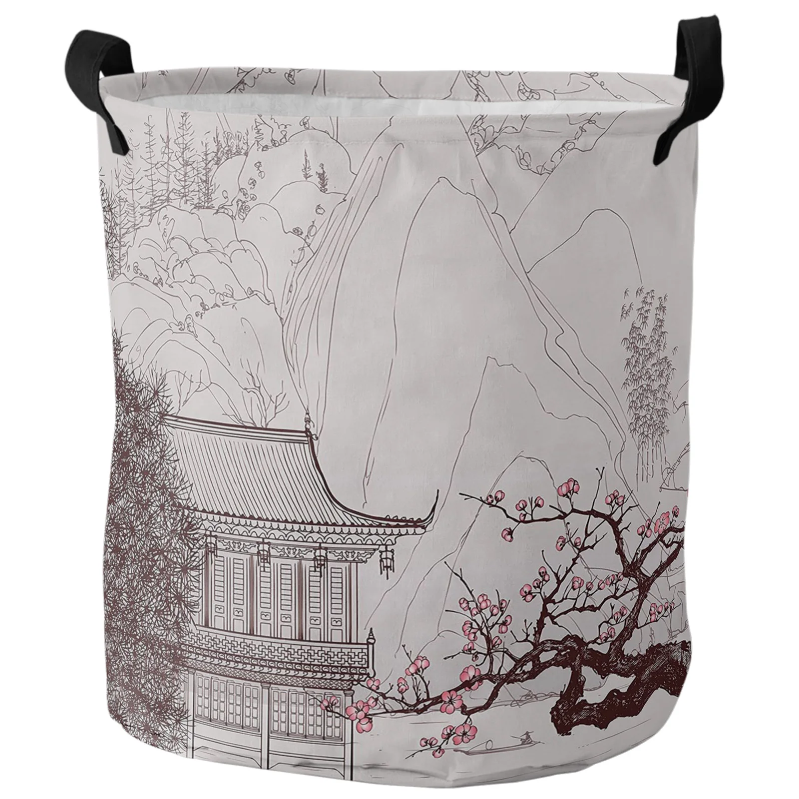 

Корзина для грязного белья с цветами сливы, складной водонепроницаемый органайзер для дома, корзина для одежды, детских игрушек