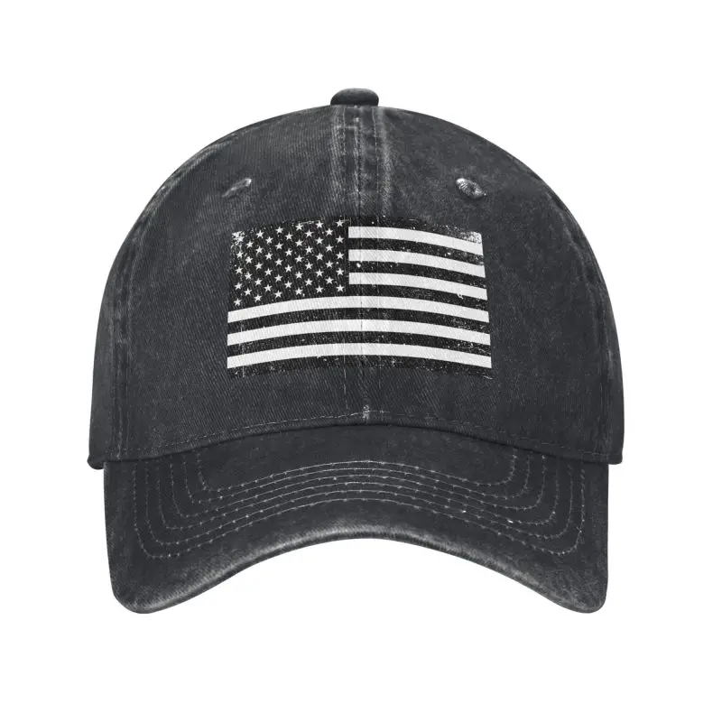 Хлопковая бейсболка унисекс Регулируемая Кепка в полоску с американским флагом