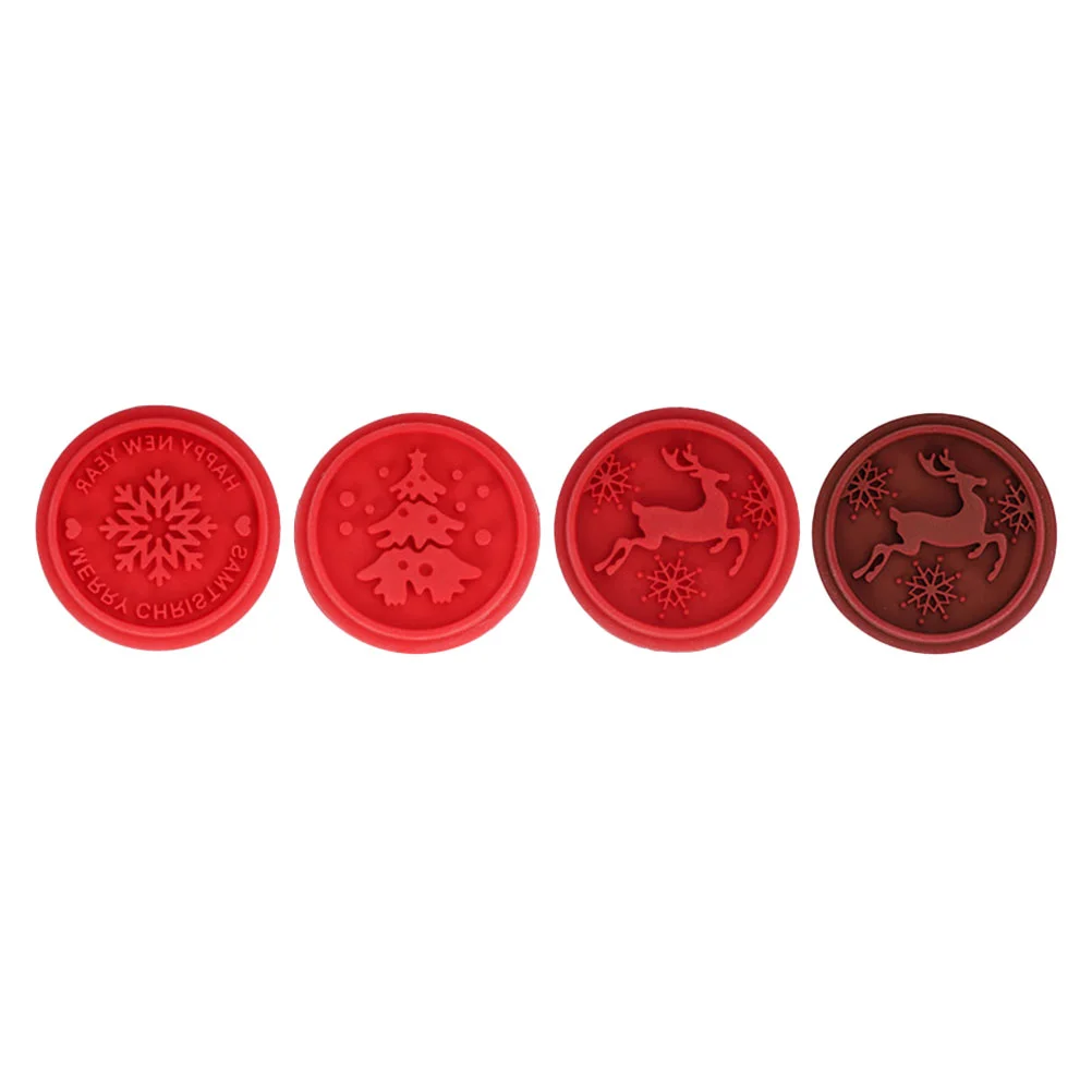 

Cookie Stamp Christmasbiscuit Mold Stampssilicone Fondant Holiday Baking Molds Mooncake Embossing Set Press Stamper Pastry
