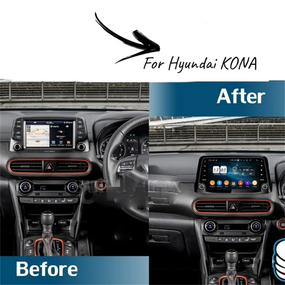 

128G For Hyundai KONA 2017 2018 Android Car Gps Navigation Multimedia Player Auto Radio Audio Stereo DSP Head Unit Carplay Wifi