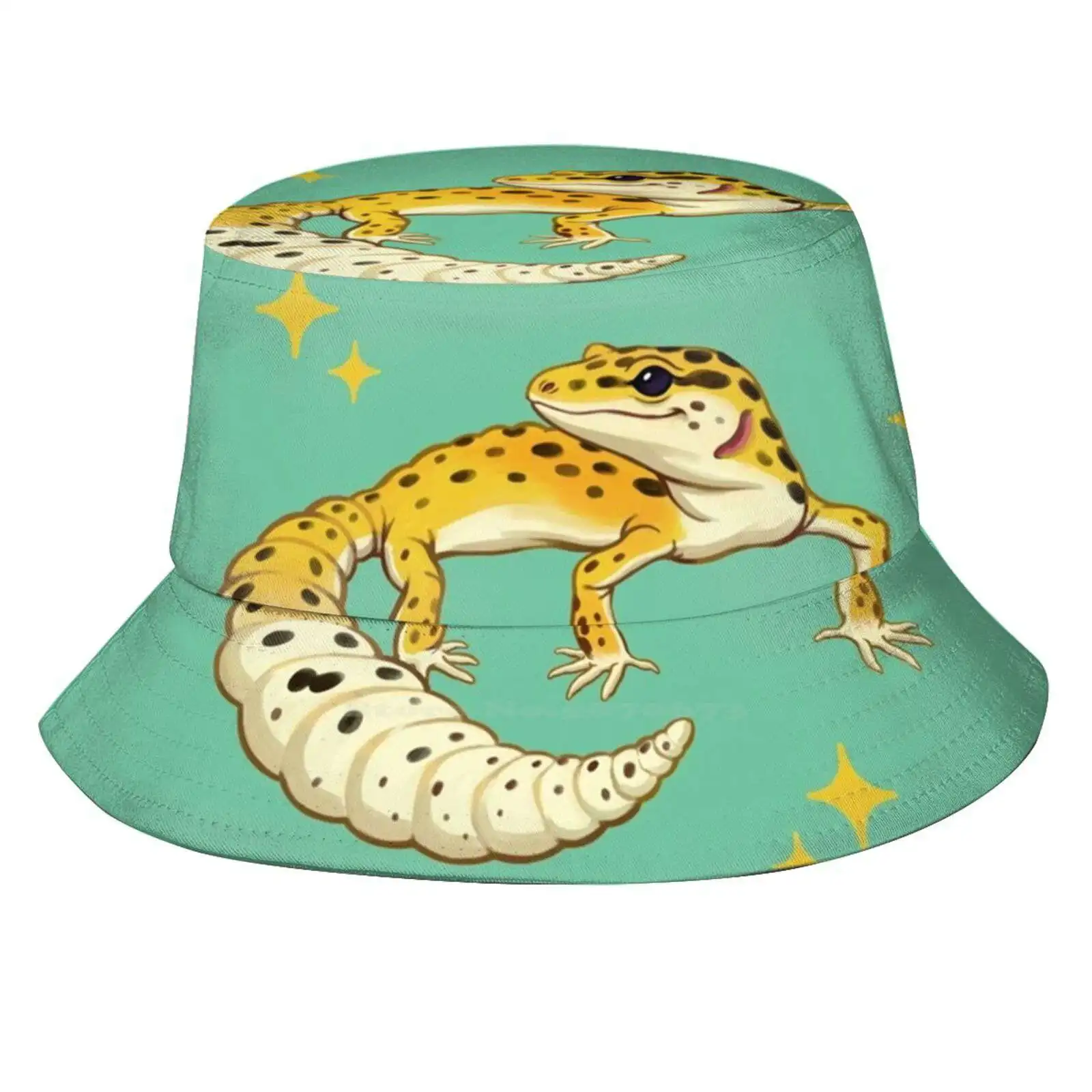 

Sparkly Leopard Gecko Unisex Summer Outdoor Sunscreen Hat Cap Leopard Gecko Reptile Lizard Leopardgecko Mint Sparkles Painted