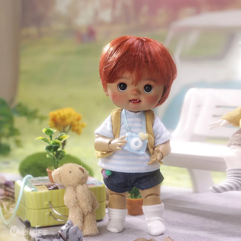 Фото Omelet 1/6 BJD кукла срезанная Одежда Куртка и красная шляпа Смола Искусство игрушки Сюрприз подарок куклы для девочек №5