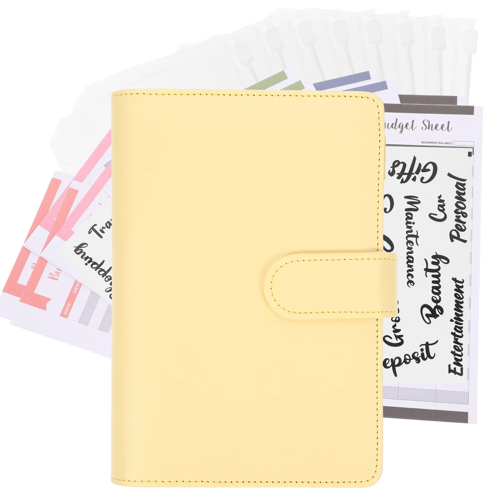 

Binder Clips Mini Budget Book Papers Planner Cash Envelopes Financial Ledger Pocket Manual Account Notepad
