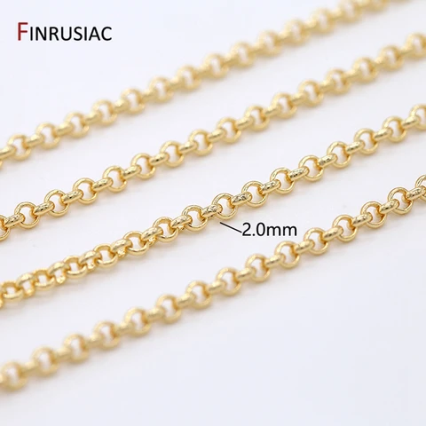Цепочка из латуни с золотым покрытием FINRUSIAC 14К 1,3 мм