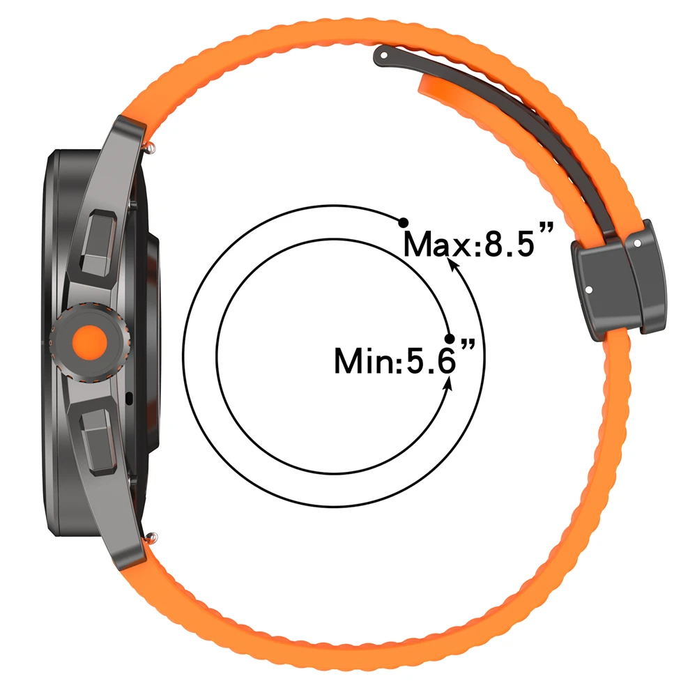 Фото 20 22 мм для Garmin Venu 4 45 мм/Venu 3 2 SQ Vivoactive 5 6 3 4 Силиконовый ремешок с магнитной петлей Forerunner 265 255 165 570 645 Ремешок №3