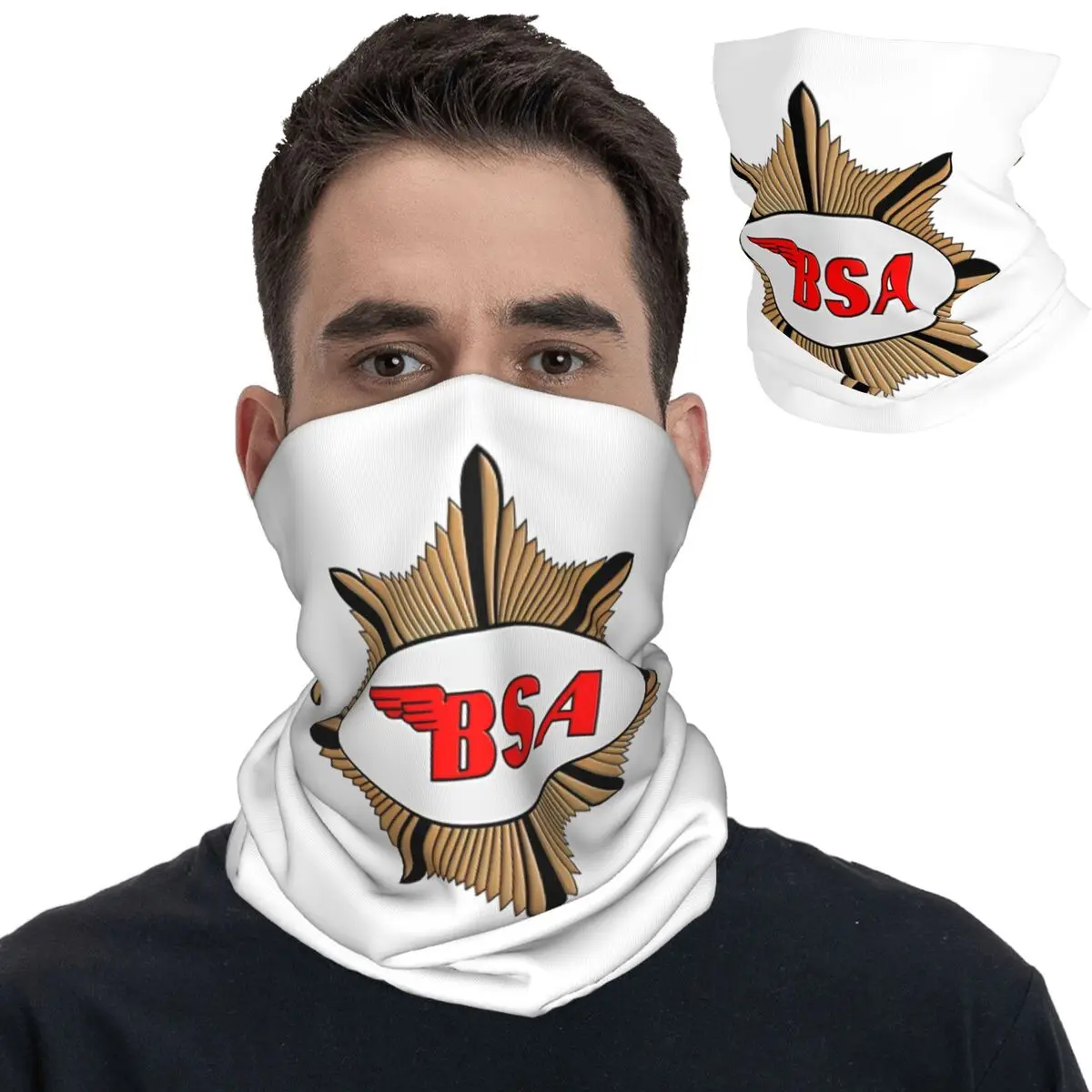 BSA бандана на шею с логотипом мотоцикла маска-Балаклава принтом шарф