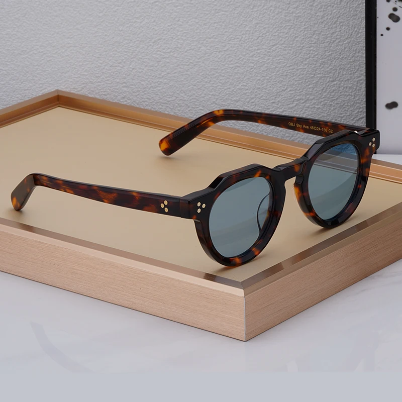 Высококачественные ацетатные солнцезащитные очки для мужчин и женщин овальные