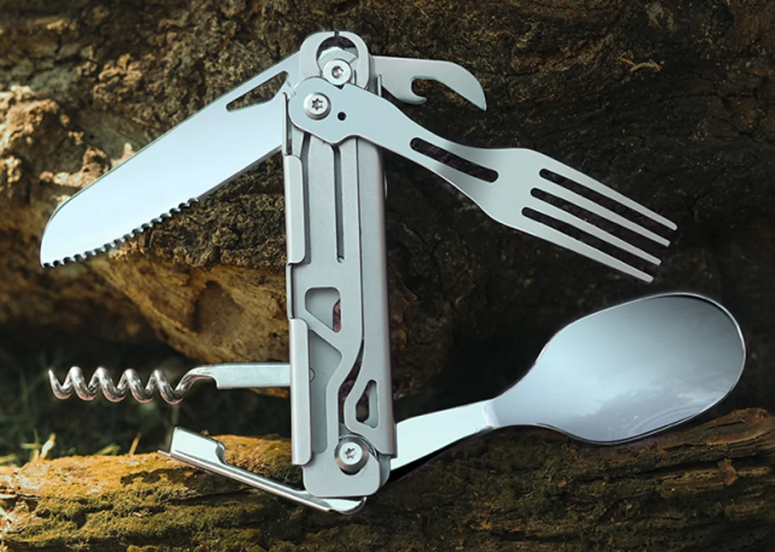 Многофункциональная Складная посуда открывалка для бутылок походный