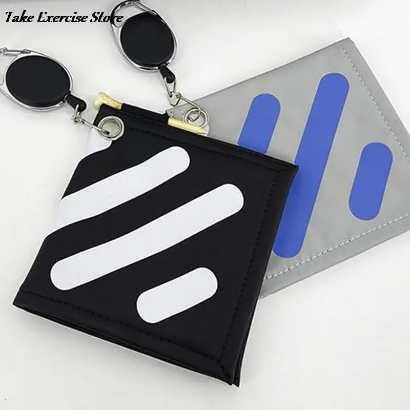 Mini With Retractable Keychain Buckle Pu Waterproof Material Surface Golf Ball Club Head Cleaner